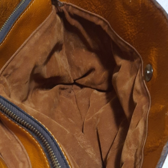 Patricia Nash Tan Leather Shoulder Bag Timeless Design - Picture 5 of 10